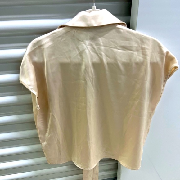 Rachel Zoe Light Beige Button-Down Shirt - Picture 2 of 3
